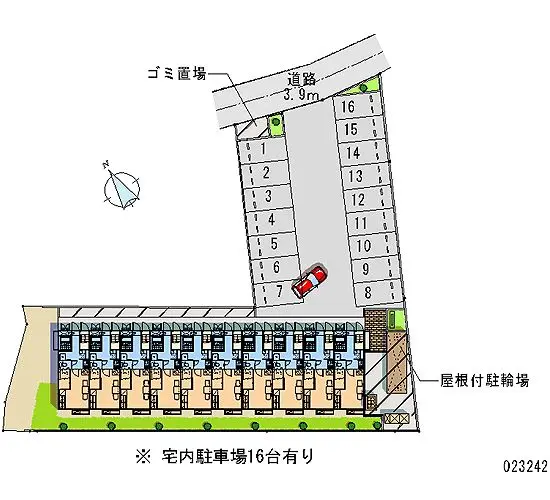 ★手数料０円★印西市小林　月極駐車場（LP）